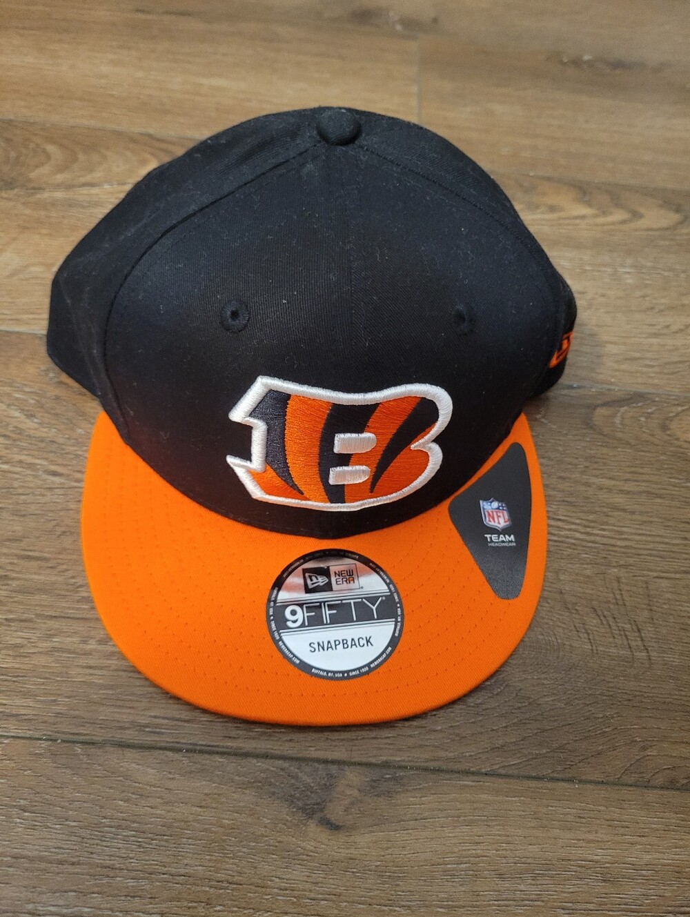 New Era Mens Black & Orange Bengals 9FIFTY Snapback Hat